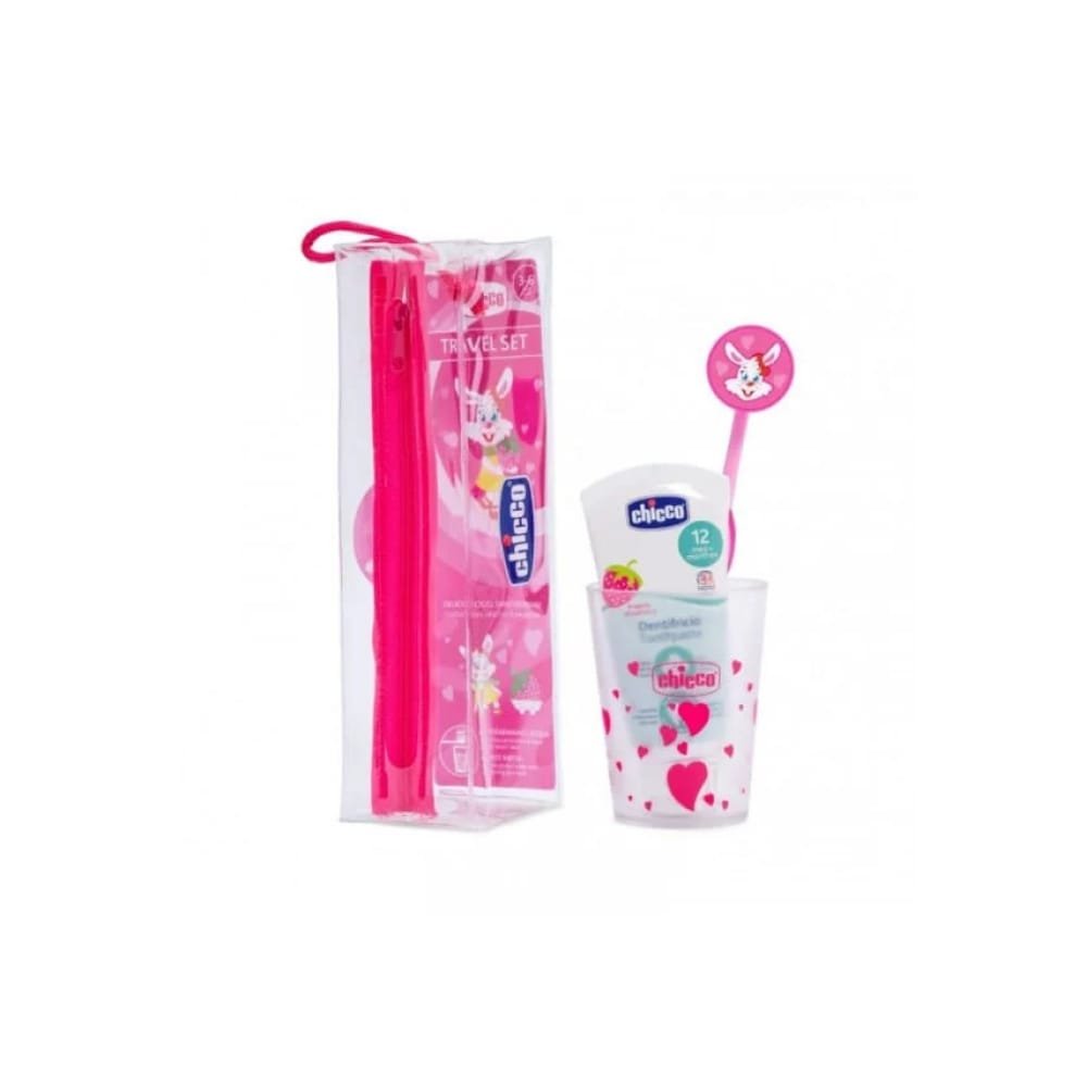 6244889 Chicco Conjunto de Higiene Oral Menina 3-6A Chicco Conjunto de Higiene Oral Menina 3-6A - Image 1