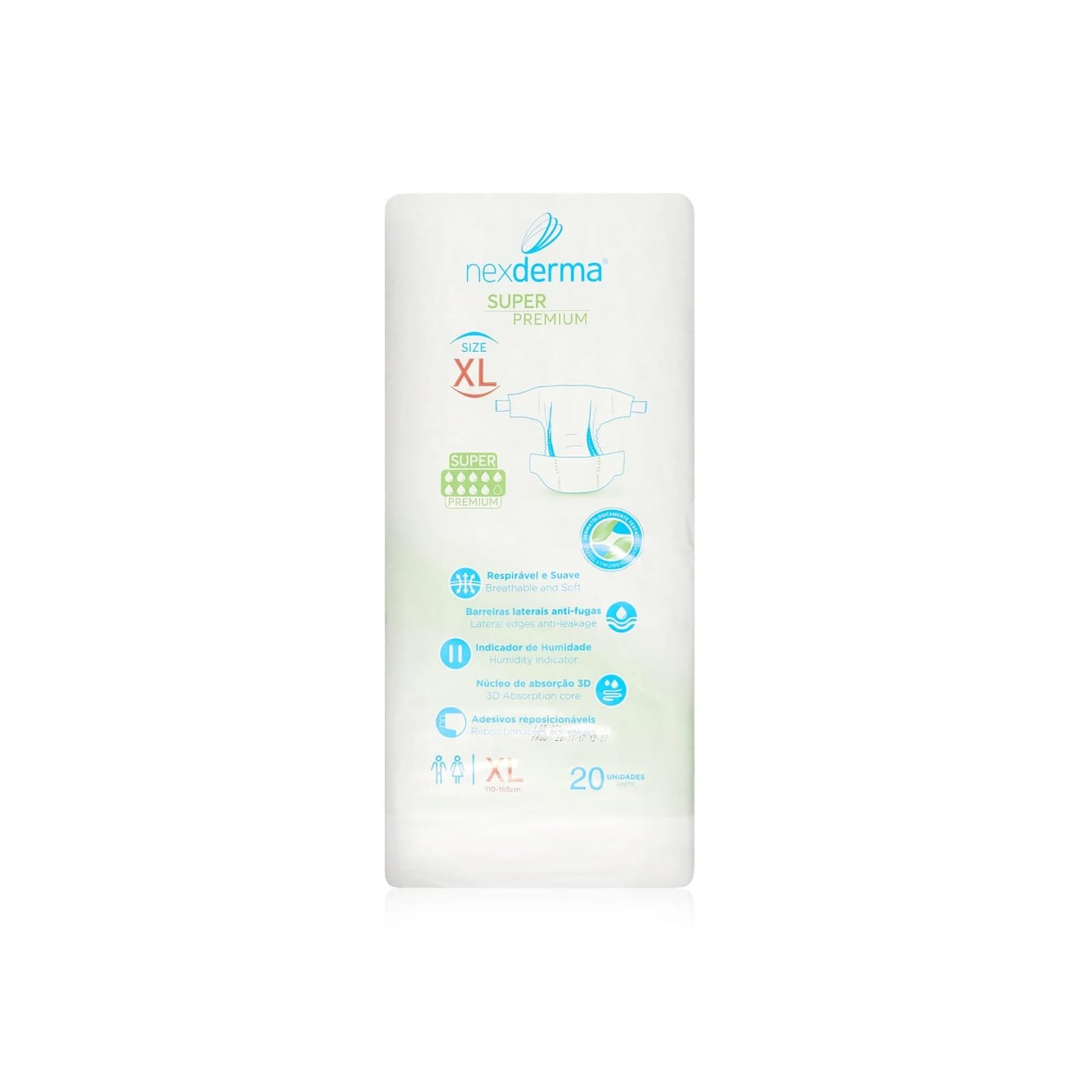 6006791 Nexderma Fralda de Adulto Super Premium XL 20un Nexderma Fralda de Adulto Super Premium XL 20un