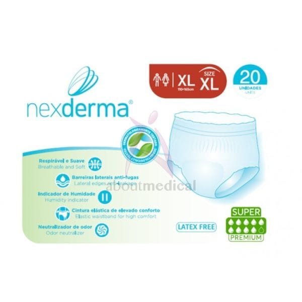 Nexderma Fralda Cueca de Adulto Super Premium XL 20un