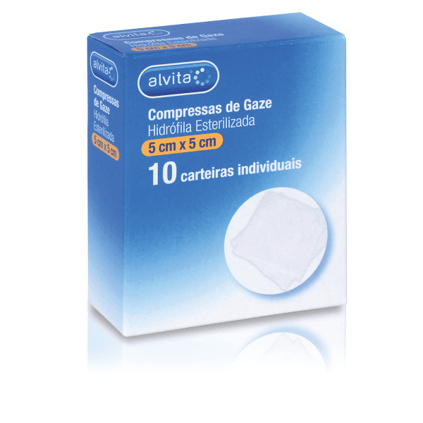 Alvita Compressa Gaze Hidrófila Est 5x5 10un