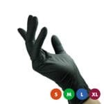 Luvas de Nitrilo Preto sem Pó 100Un