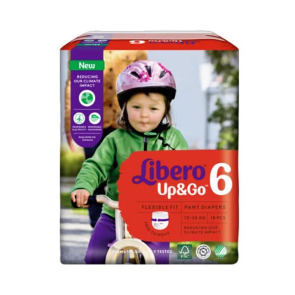 Libero Up&Go Fralda T6 13-20kg 18un