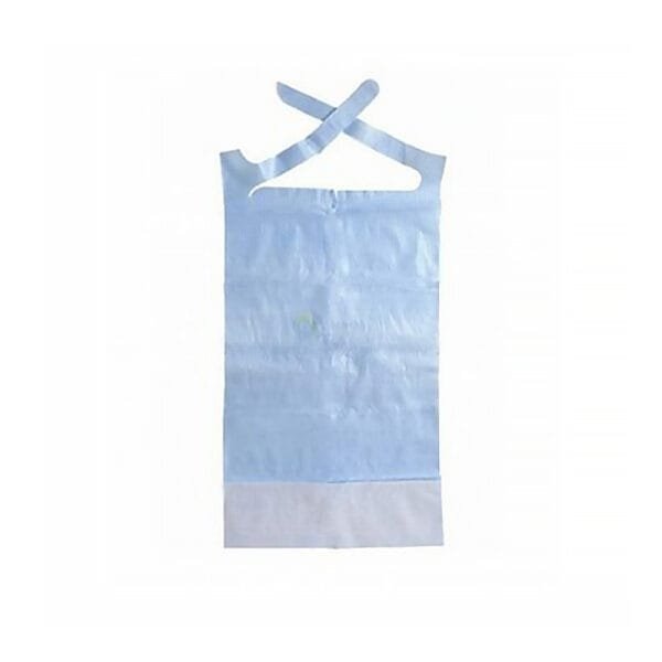 Babete Descartável em Papel+Pe C/Bolsa 100un