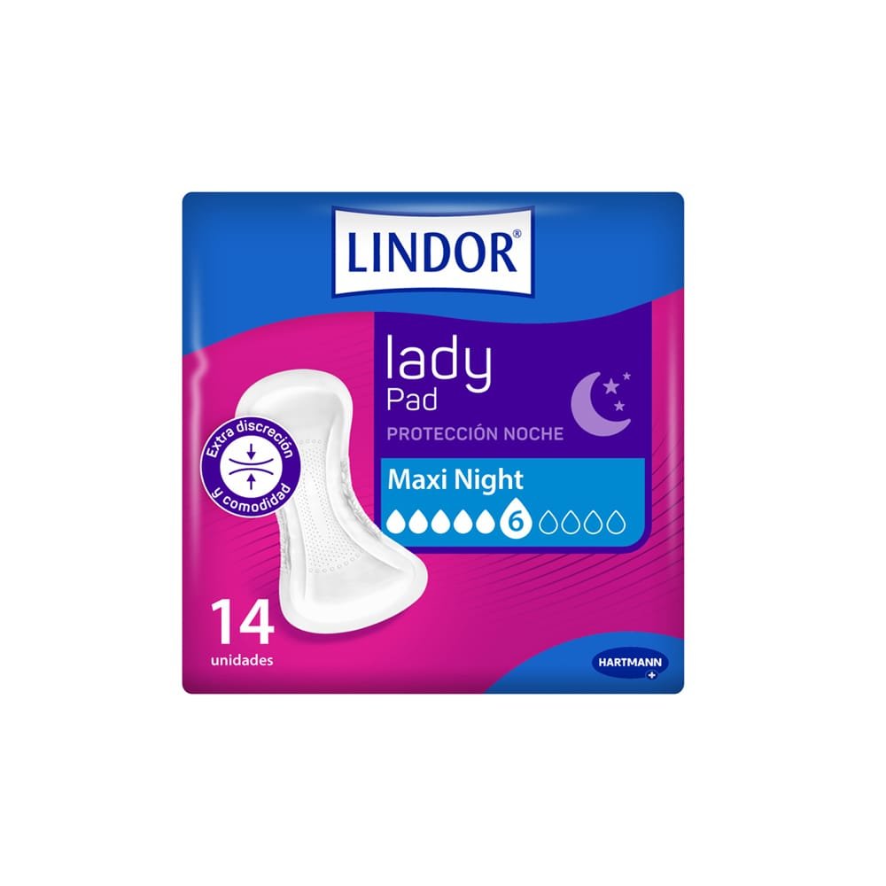 7114249 LINDOR Lady Pad Maxi Night 14un LINDOR Lady Pad Maxi Night 14un - Image 1