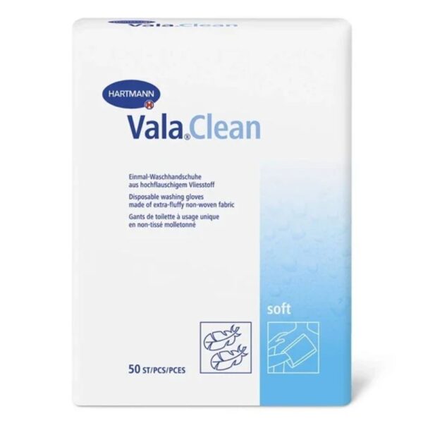 Valaclean Soft Luva Banho 50 unidades