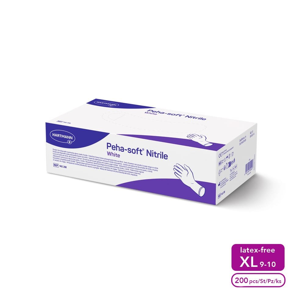 6984336 Peha Soft Nitrilo Branco XL 200un_01 Peha-soft nitrile White XL