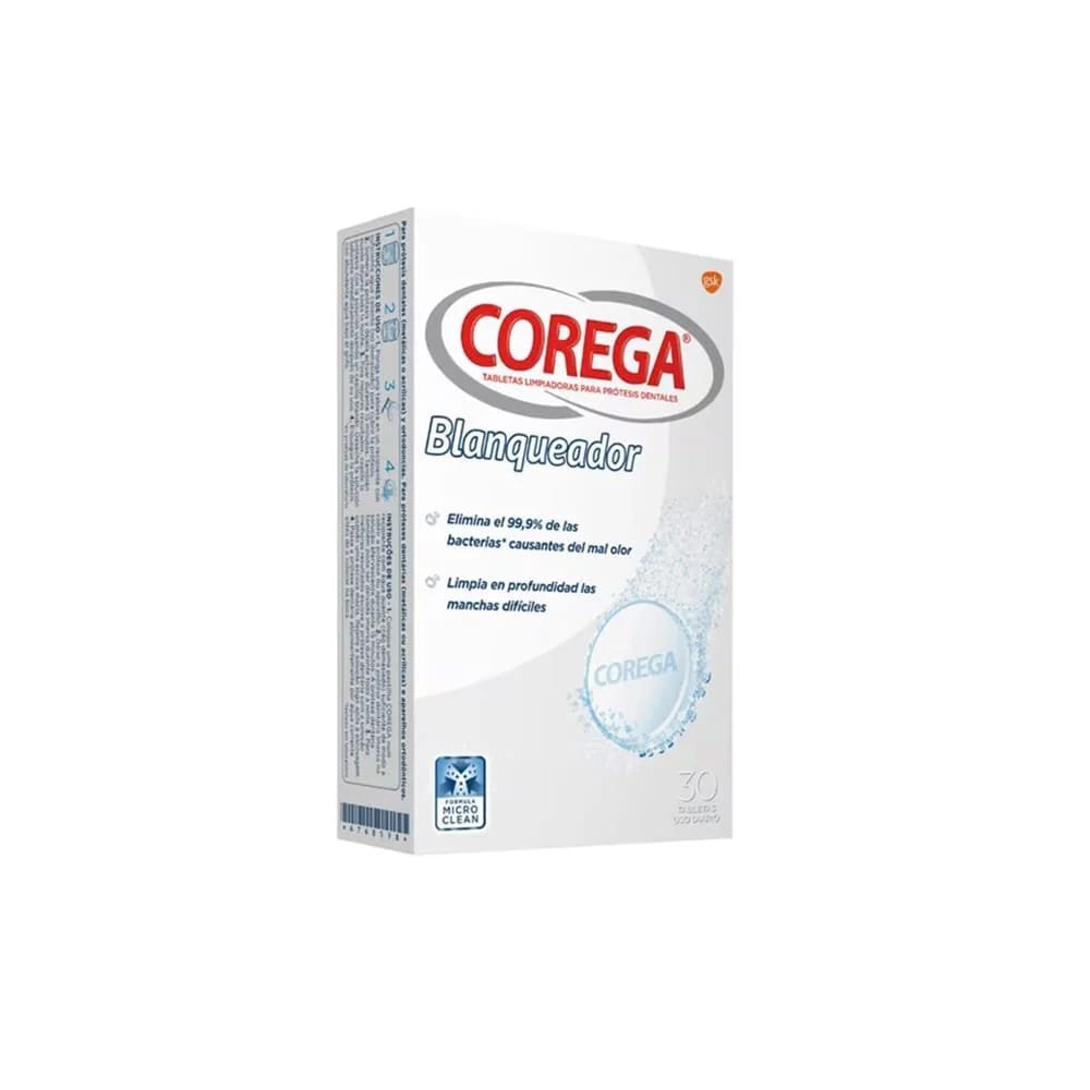 6287714-Corega Oxigénio Bio-Ativo Limpeza Branqueadora Prótese Dentária 30un Corega Oxigénio Bio-Ativo Limpeza Branqueadora Prótese Dentária 30un - Image 1