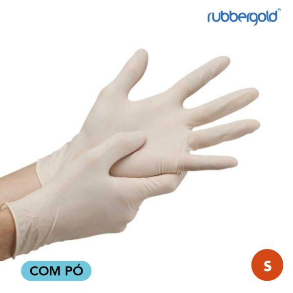 Rubbergold Luva Látex com Pó S 01