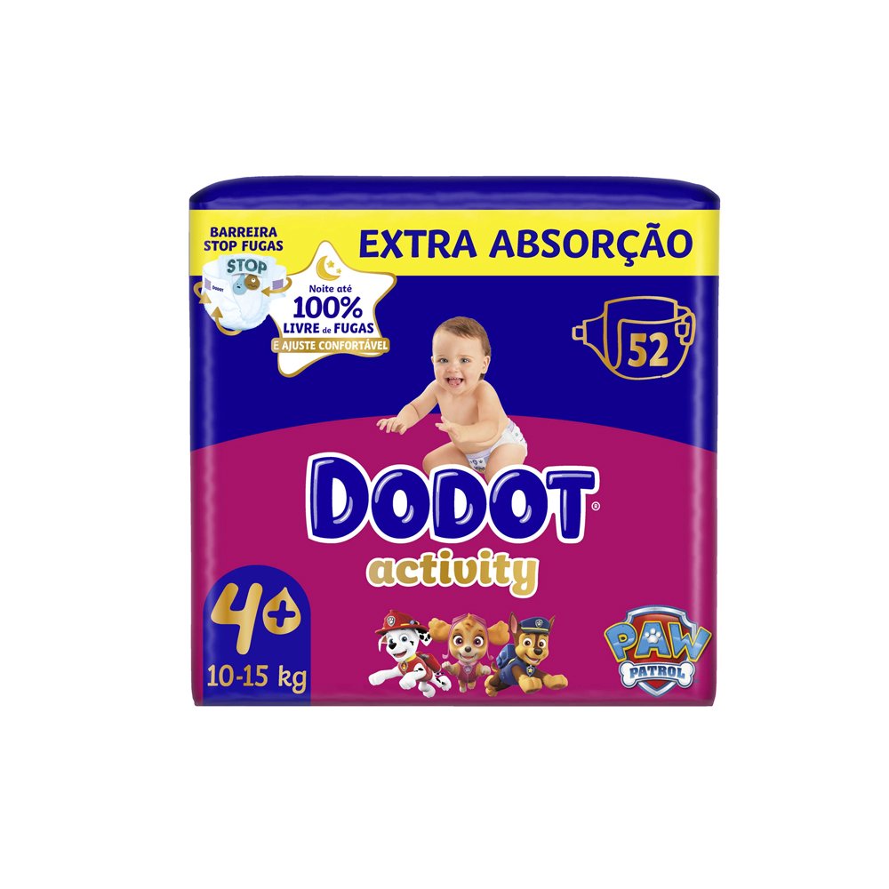 6857201 Dodot Activity Fralda 4+ 10-15kg 52un Dodot Activity Fralda 4+ 10-15kg 52un