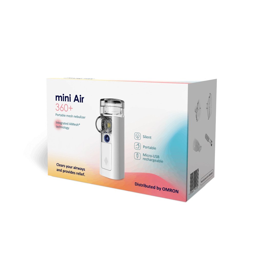 7559518 Omron Nebulizador Portátil Mini Air 360+ Omron Nebulizador Portátil Mini Air 360+