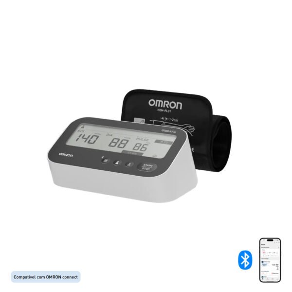 Omron Medidor de Tensão Arterial Braço M4 Connect Afib HEM-7196T1-FLE 1