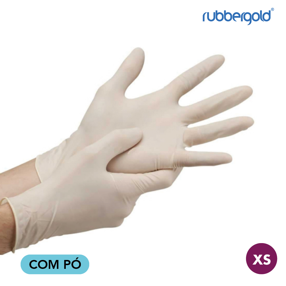 7756734 Rubbergold Luva Látex com Pó XS 01 Rubbergold Luva Látex com Pó XS 01