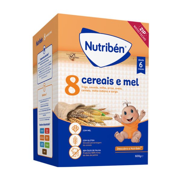 Nutribén Farinha 8 Cereais e Mel N/Láctea 600g
